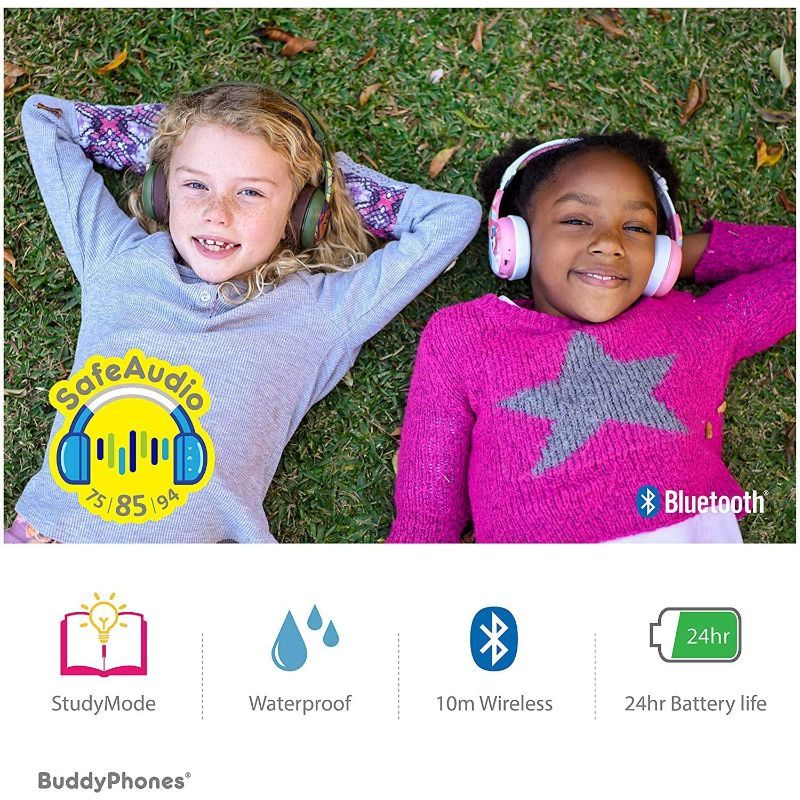 BuddyPhones - Wave Bluetooth Headphones Waterproof - Unicorn