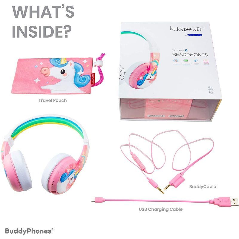 BuddyPhones - Wave Bluetooth Headphones Waterproof - Unicorn