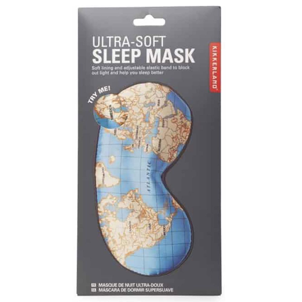 Kikkerland - Maps Ultra Soft Sleep Mask 