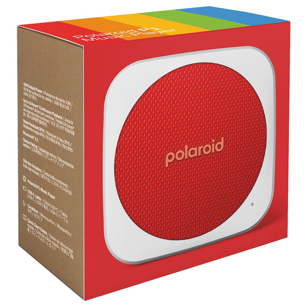 Polaroid - P1 Music Player Bluetooth Speaker - Red & White