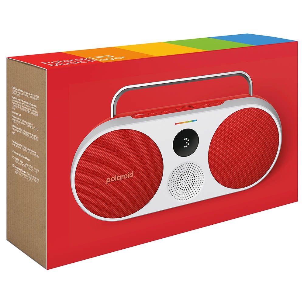 Polaroid - P3 Music Player Bluetooth Speaker - Red & White