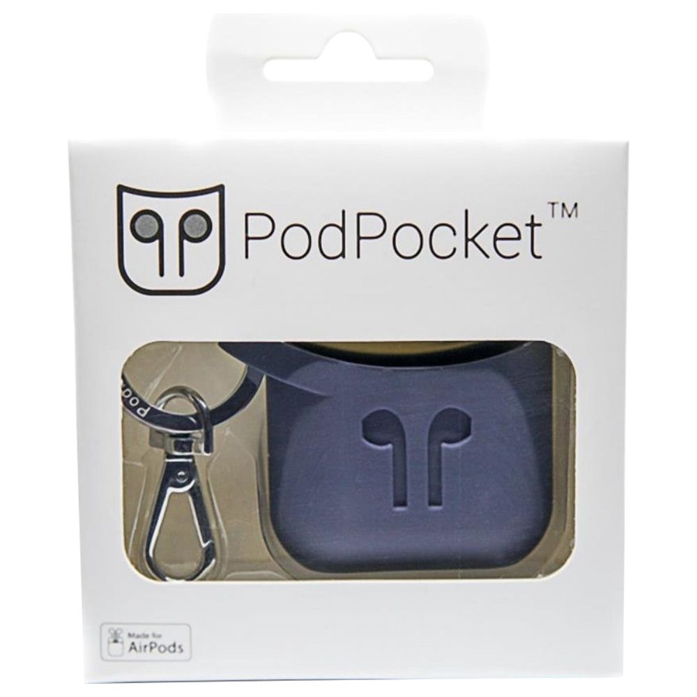 PodPocket - Silicone Case for Apple Airpods - Indigo Blue