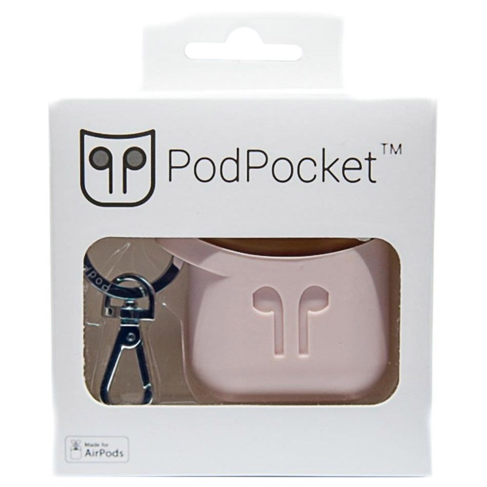 PodPocket - Silicone Case for Apple Airpods - Pink Ash