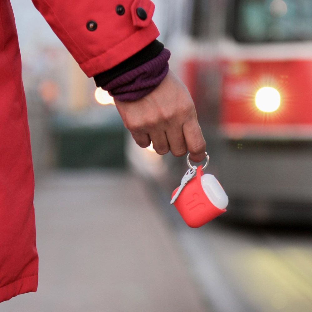 PodPocket - Silicone Case for Apple Airpods - Blazing Red