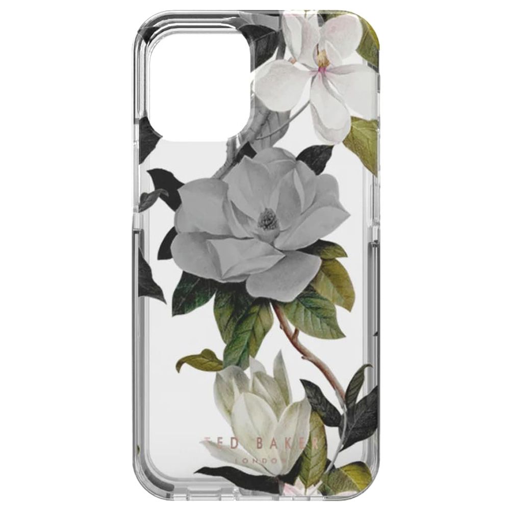 Ted Baker - Iphone 14 - Anti-Shock Floral Case Opal - Grey