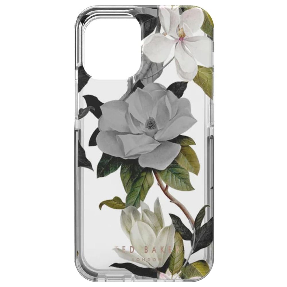 Ted Baker - Iphone 14 Pro - Anti-Shock Floral Case Opal - Grey