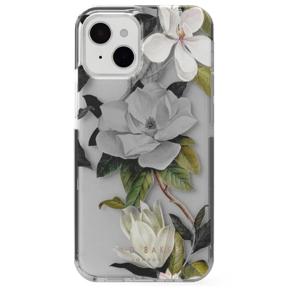 Ted Baker - Iphone 14 Plus - Anti-Shock Floral Case Opal - Grey