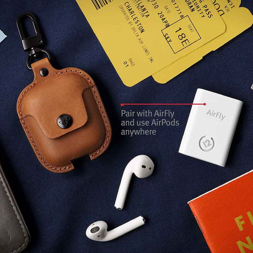 Twelve South - Airpods Airsnap Case, Cognac