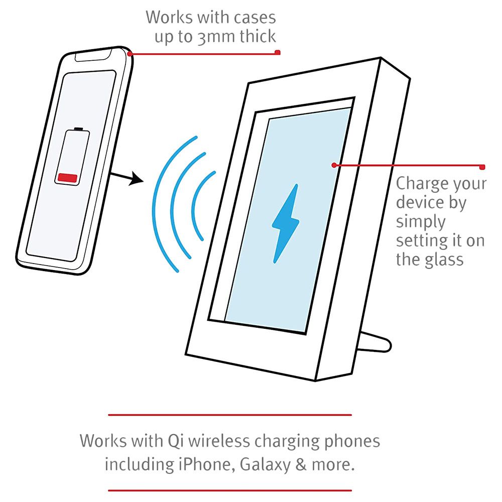 Twelve South - Powerpic Wireless Charging Photoframe, White