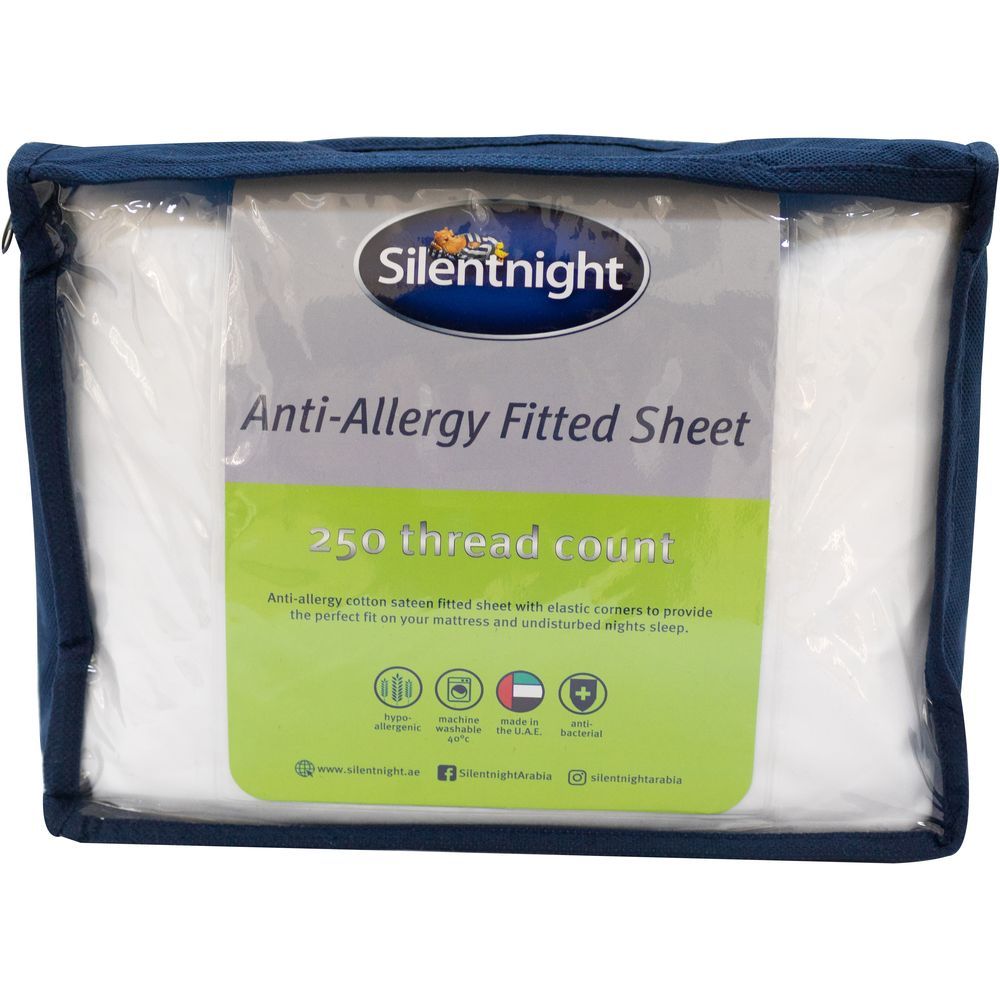 Silentnight - Anti-Allergy Fitted Sheet - 90 x 200 cm