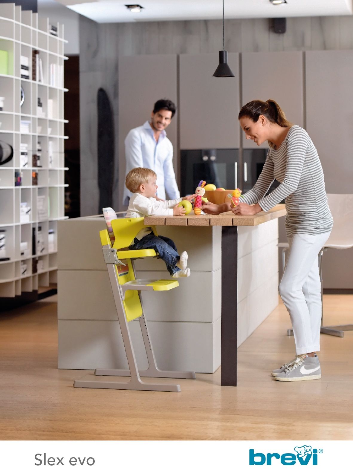 Brevi - Slex Evo - 3-in-1 high chair - Grey White