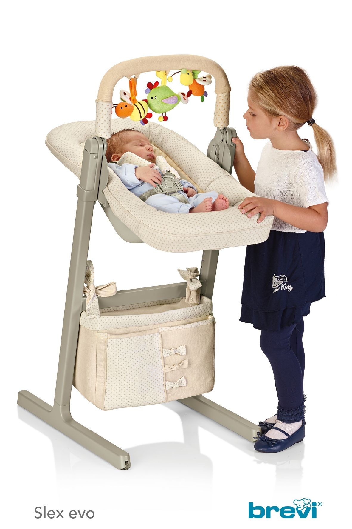 Brevi - Slex Evo - 3-in-1 high chair - Grey White