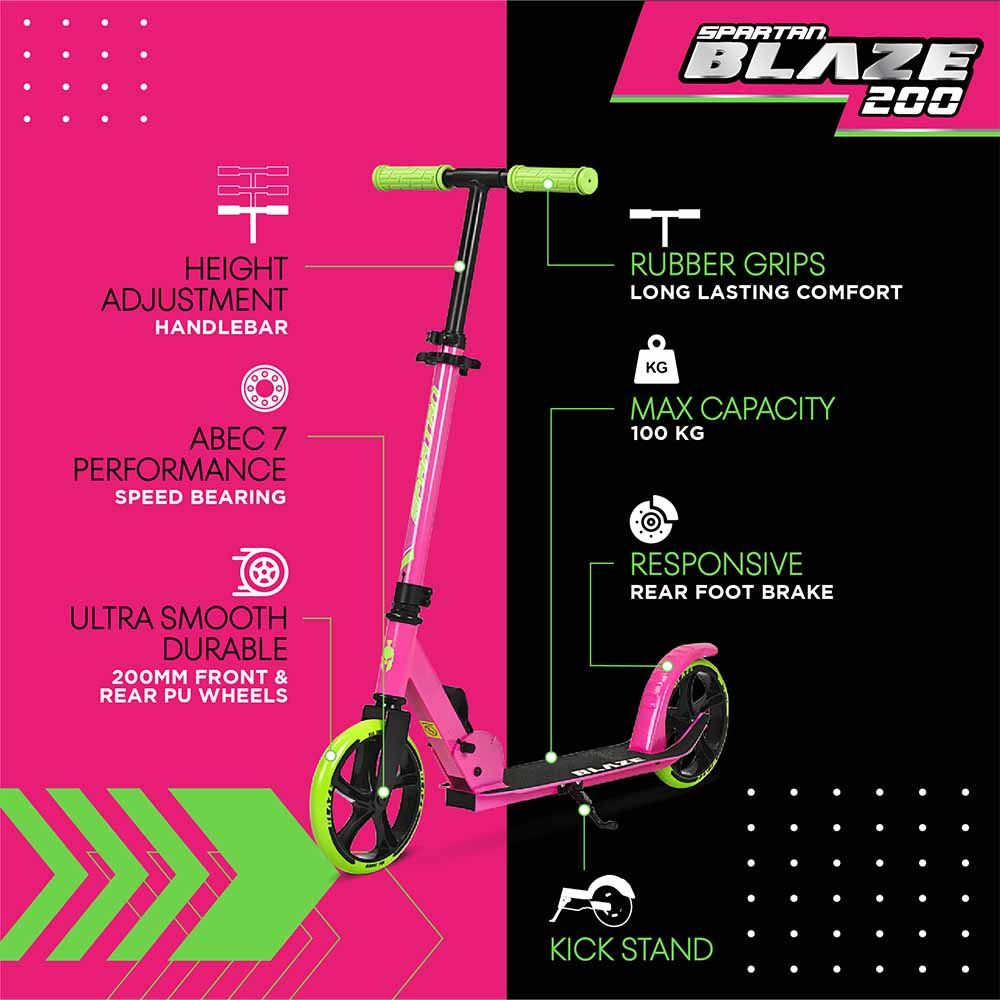 Spartan - Blaze 200mm Scooter - Pink