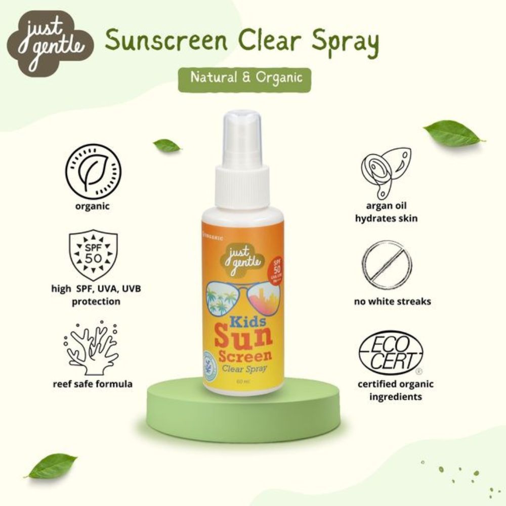 Just Gentle - Kids Clear Spray SPF 50 PA+++ Reef Safe Sunscreen