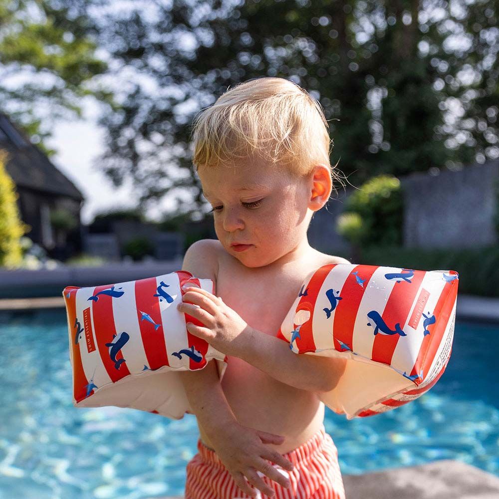 Swim Essentials - Whale Inflatable Swimming Armbands 0-2Y - Red/White