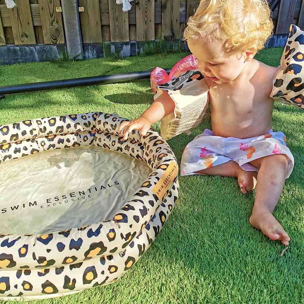 Swim Essentials - Leopard Printed Baby Pool - Beige