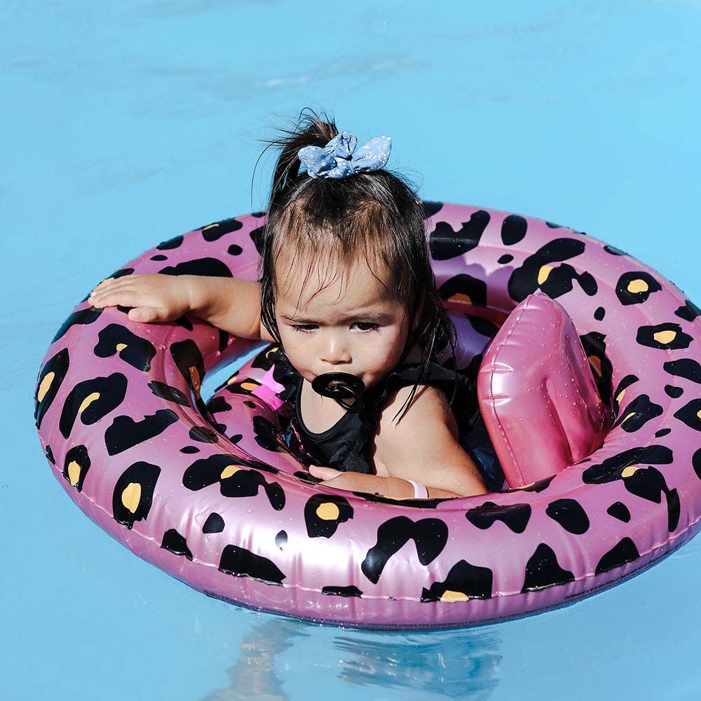 Swim Essentials - Leopard Printed Baby Swimseat 0-1Y - Rose Gold