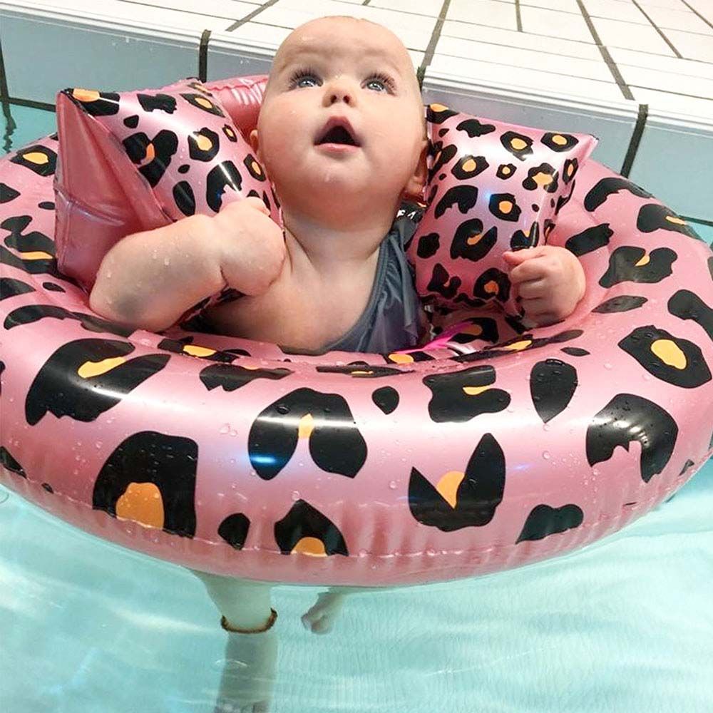 Swim Essentials - Leopard Printed Baby Swimseat 0-1Y - Rose Gold