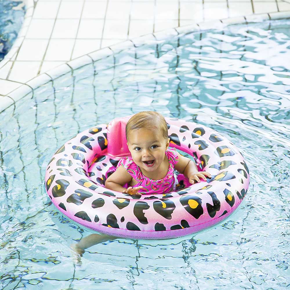 Swim Essentials - Leopard Printed Baby Swimseat 0-1Y - Rose Gold