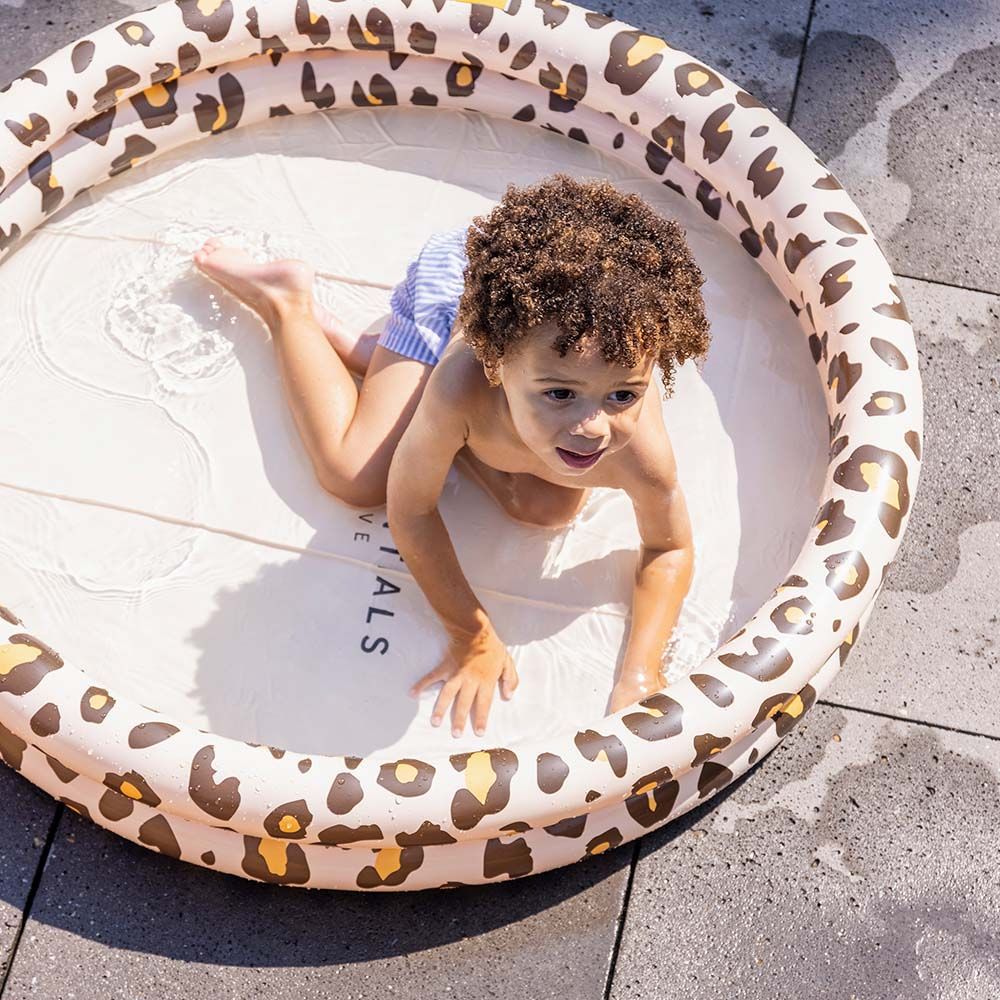 Swim Essentials - Leopard Printed Children's Pool - 100cm - Beige