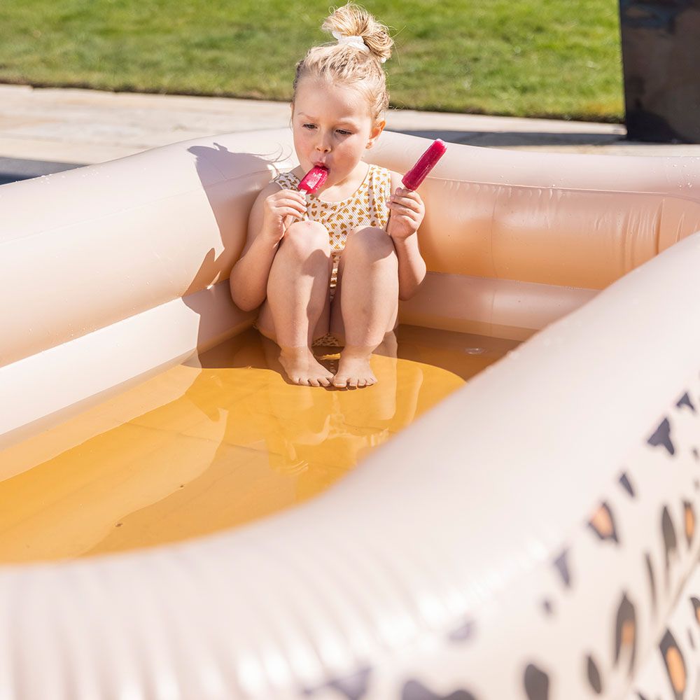 Swim Essentials - Leopard Printed Paddling Pool - 210cm - Beige