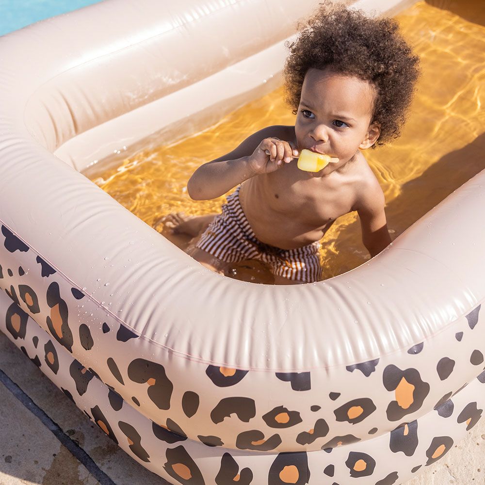 Swim Essentials - Leopard Printed Paddling Pool - 210cm - Beige