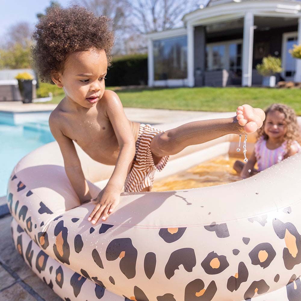 Swim Essentials - Leopard Printed Paddling Pool - 210cm - Beige