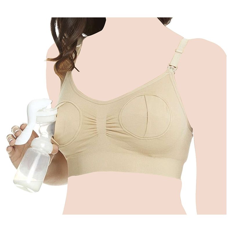 Blooming Blossom - Hands free Pumping & Nursing Bra - Nude