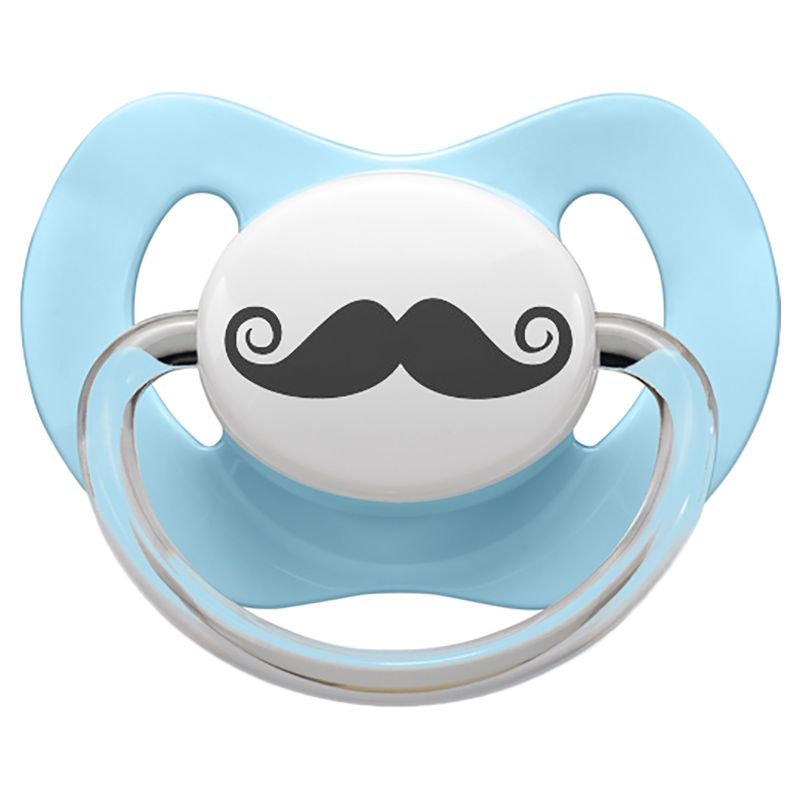 LittleMICO - Moustache Pacifier - 0-6M - Blue