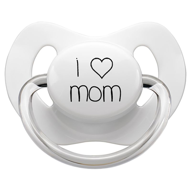 LittleMICO - I Love Mom Pacifier - 5M+ - White