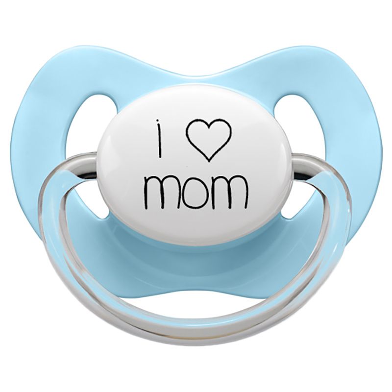 LittleMICO - I Love Mom Pacifier - 0-6M - Blue