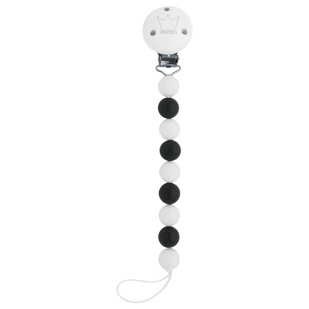 Littlemico - Casal Pacifier Holder - Black/White