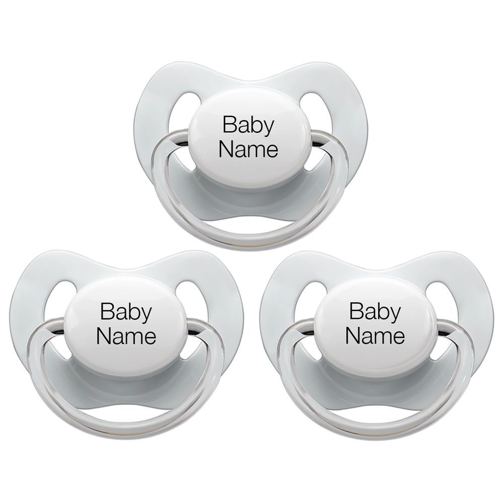 LittleMICO - Personalised Pacifiers 5M+ 3pcs - Grey