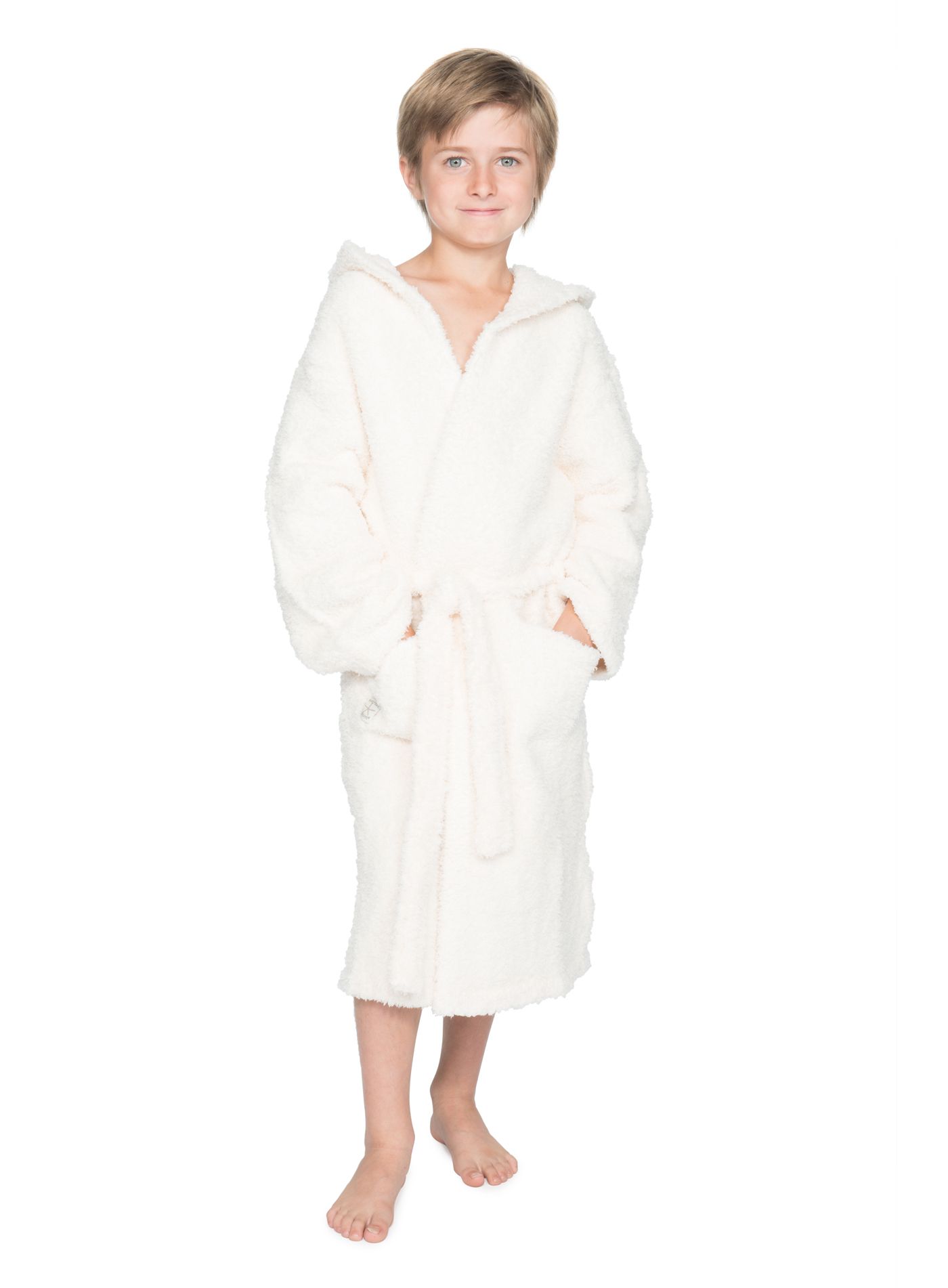 Barefoot Dreams Cozychic Kids Cover Up-Cream-6 to 8 Years