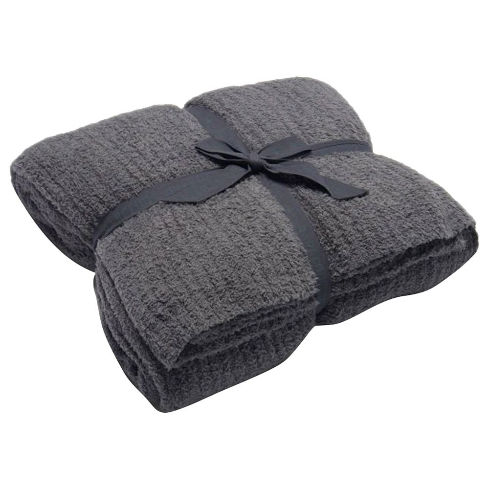 Barefoot Dreams - CC Ribbed Bed Blanket Full/Queen Graphite