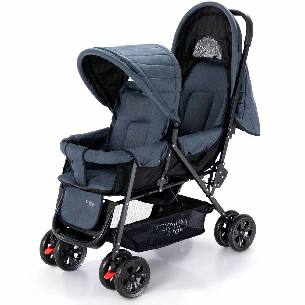 Teknum - Double Baby Stroller - Grey