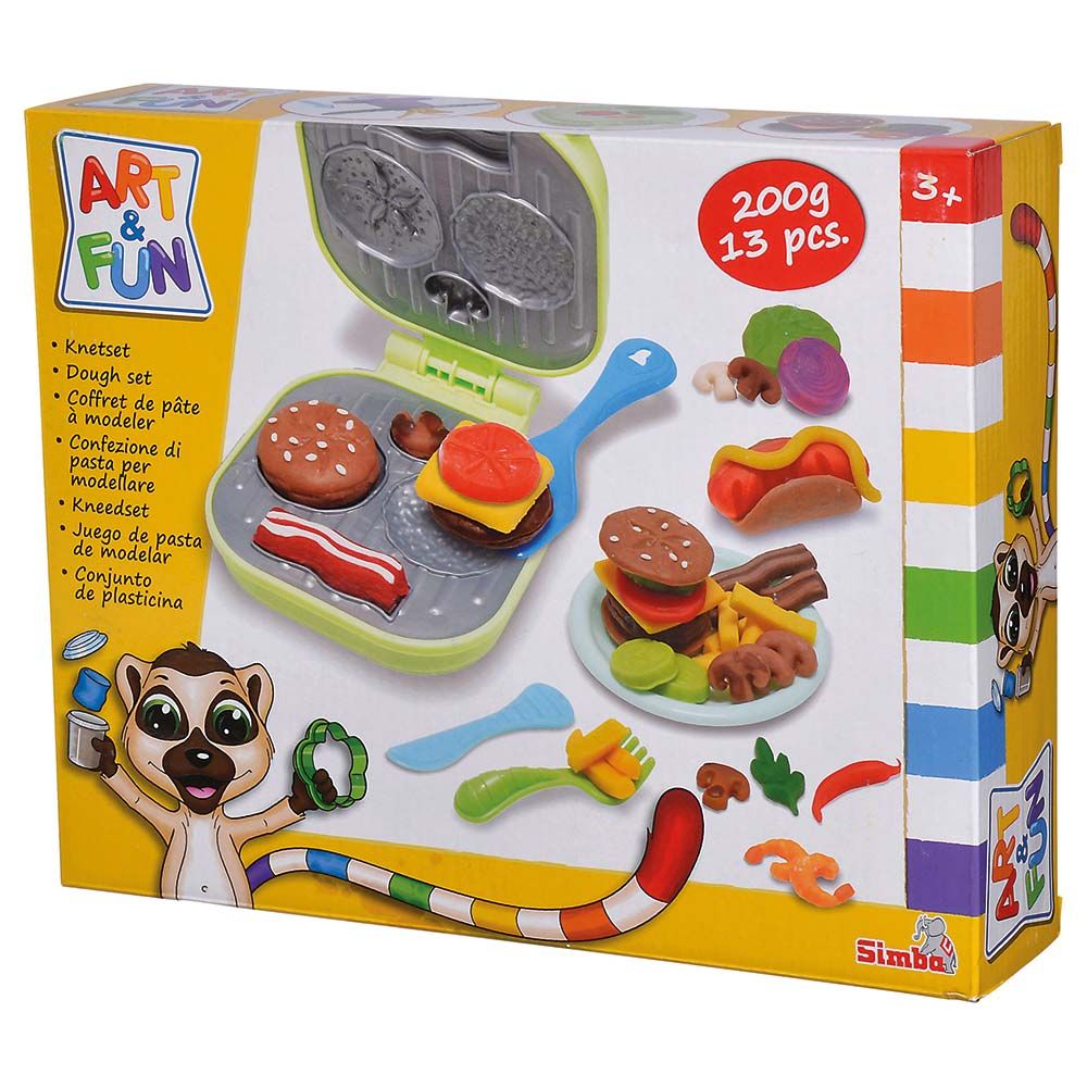 Simba - Art & Fun Dough Set Burger - 13pcs