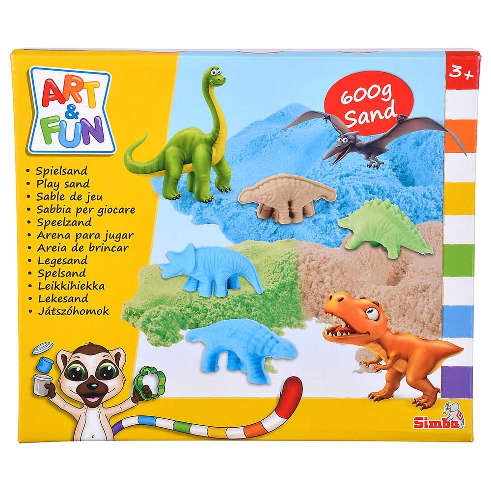 Simba - Art & Fun Playsand Set - 600g - Dinosaurs