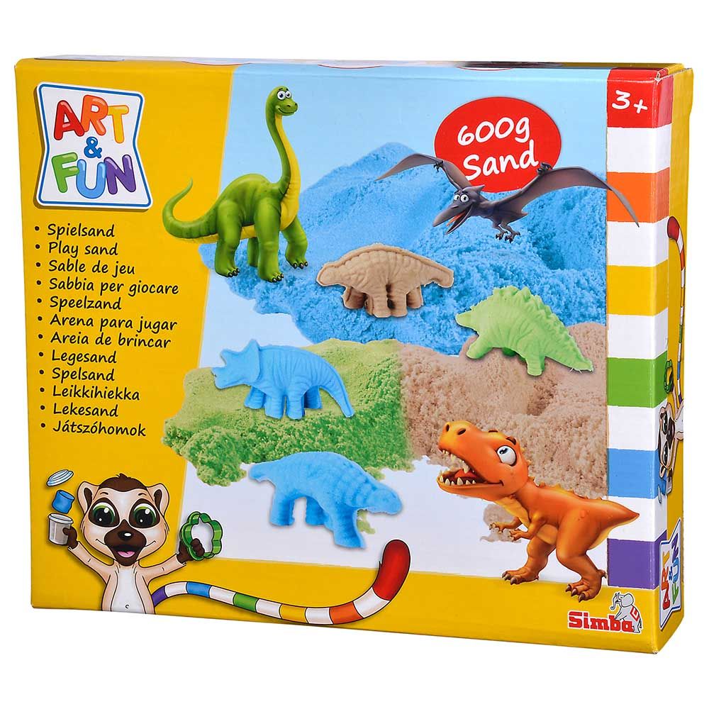 Simba - Art & Fun Playsand Set - 600g - Dinosaurs