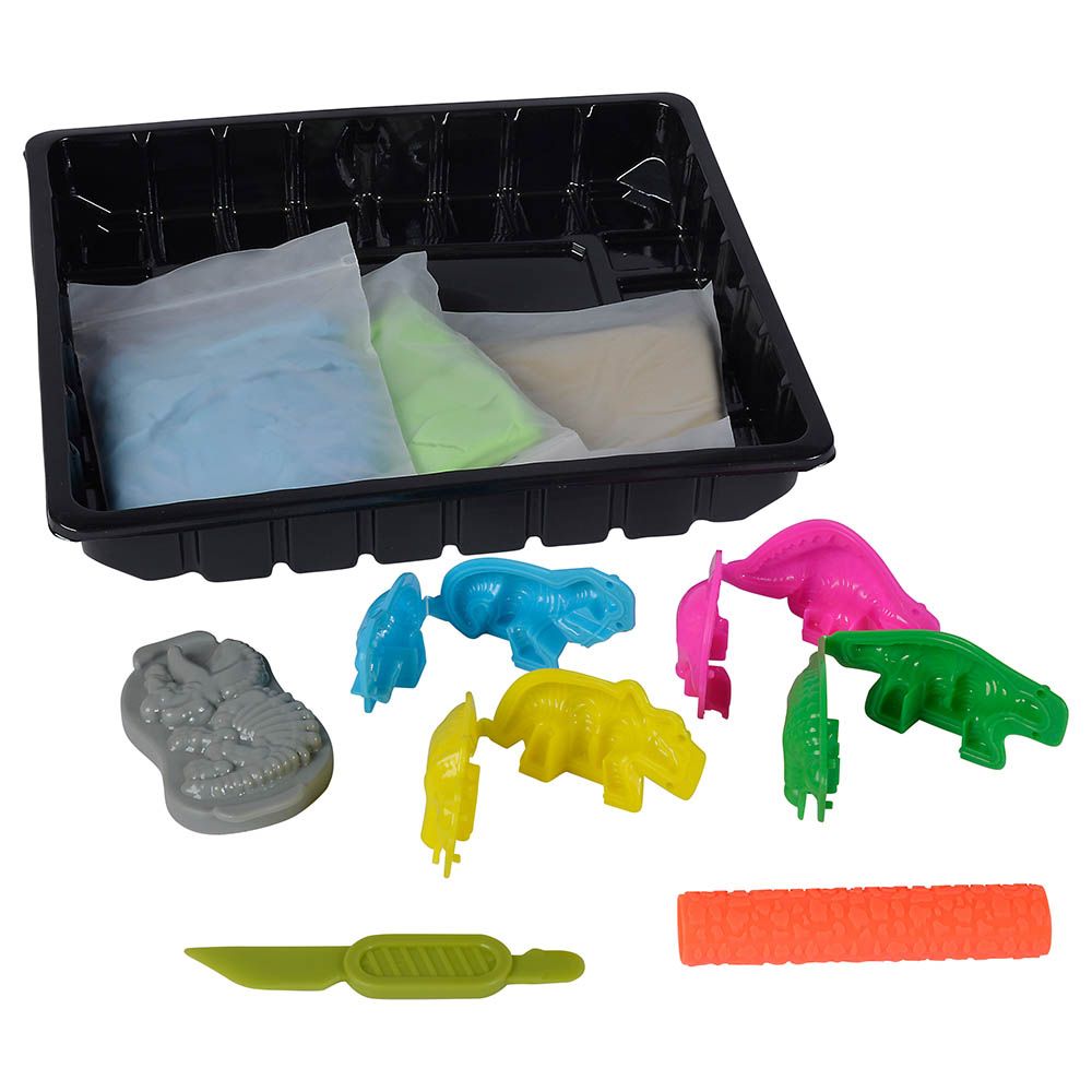 Simba - Art & Fun Playsand Set - 600g - Dinosaurs