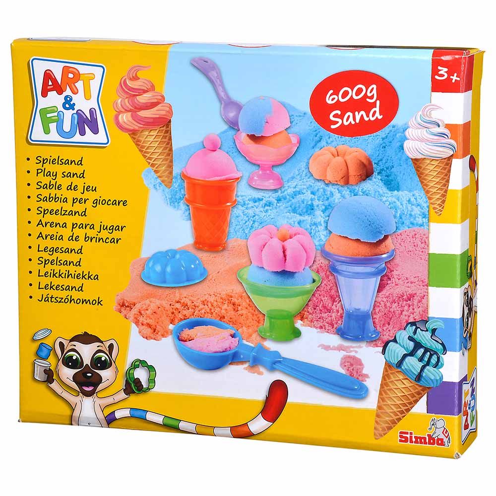 Simba - Art & Fun Playsand Set - 600g - Ice Creme