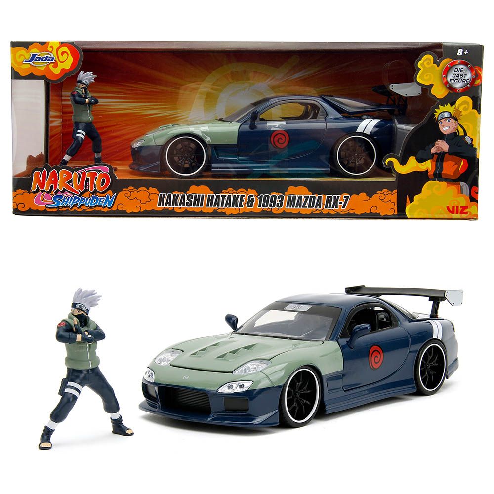 Jada - 1/24 Naruto Figure w/ 1995 Mazda RX-7 Car