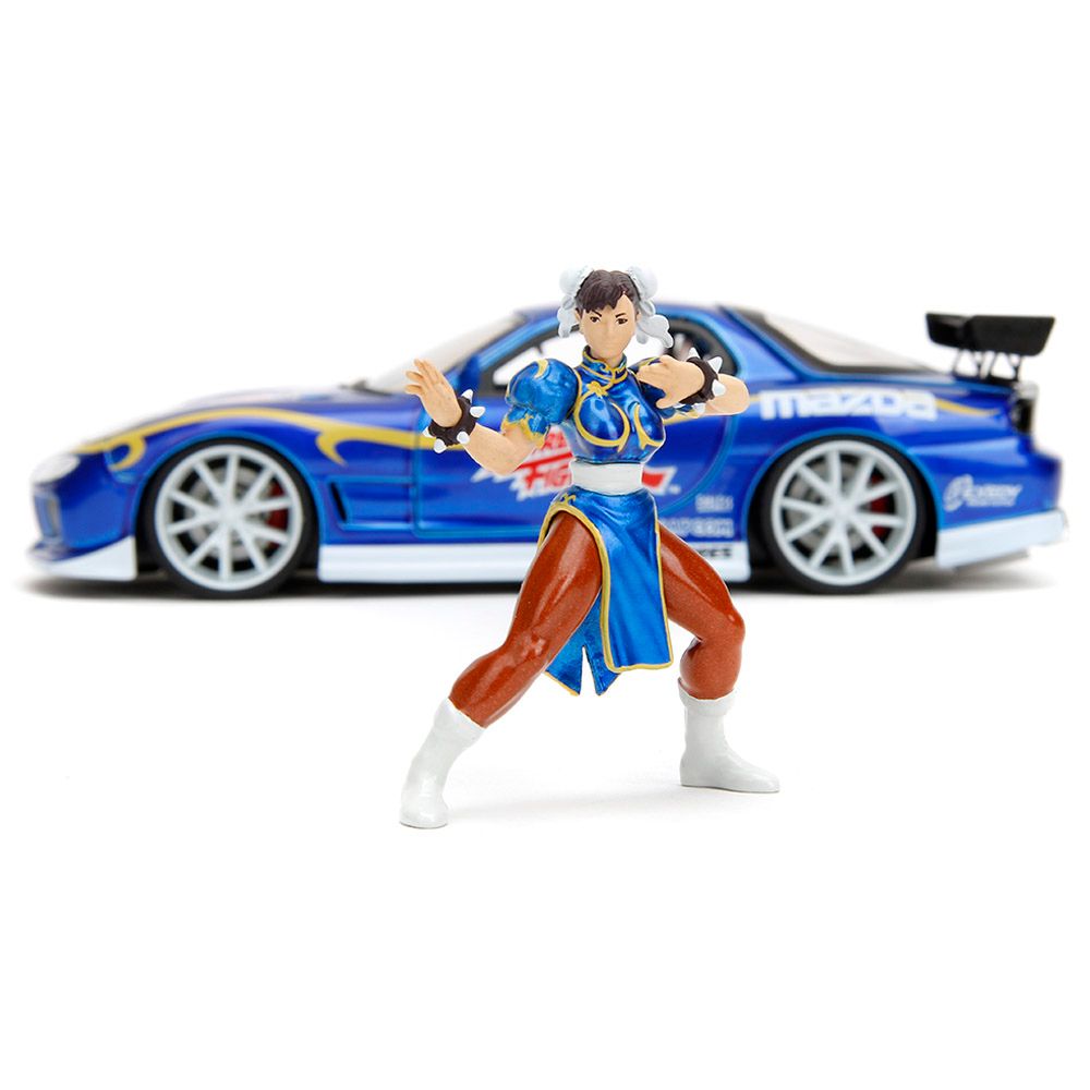 Jada - 1/24 Street Fighter 1993 Mazda Rx7 w/ Die Cast Figure