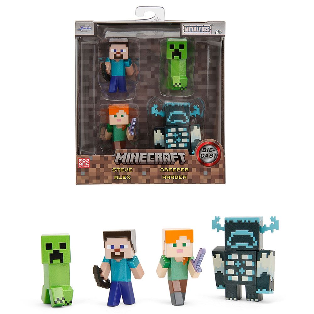 Jada - Minecraft Figures - 4pcs - 2.5-Inch