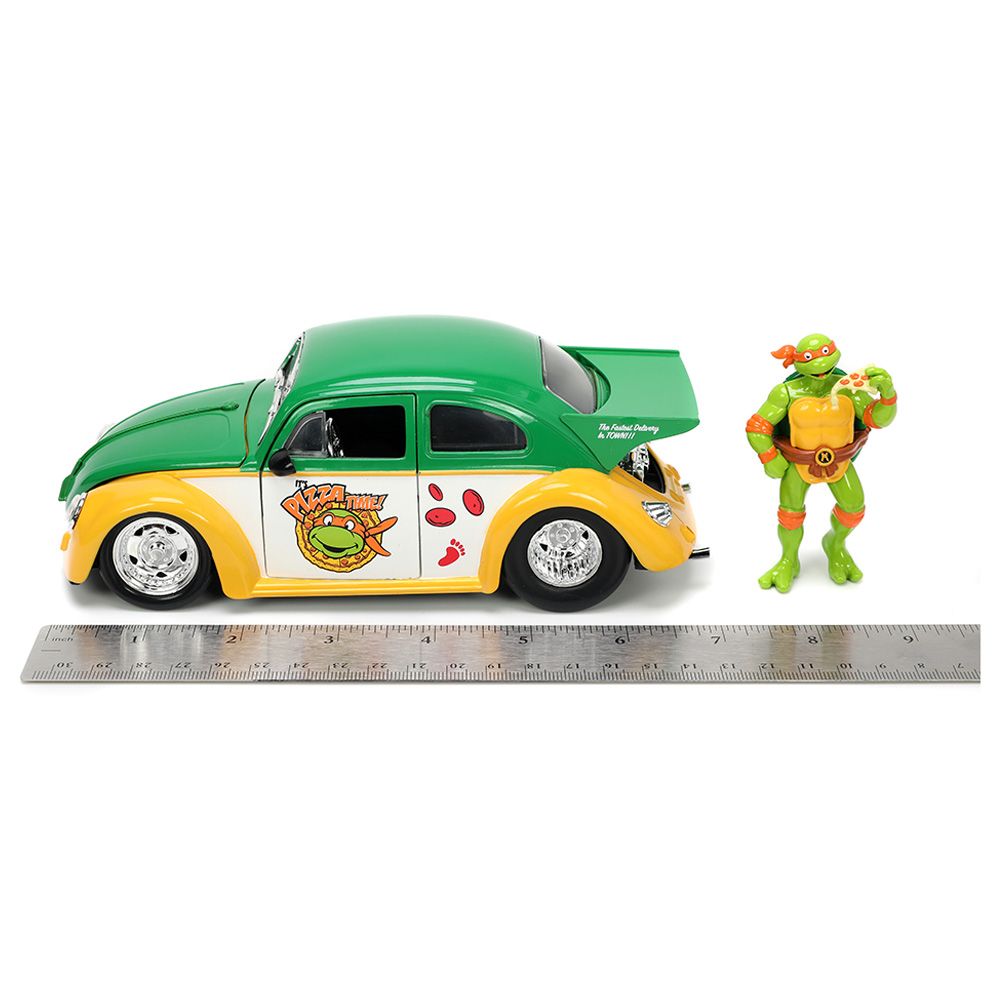 Jada - 1/24 Ninja Turtles Michelangelo w/ 1959 VW Drag Beetle Car