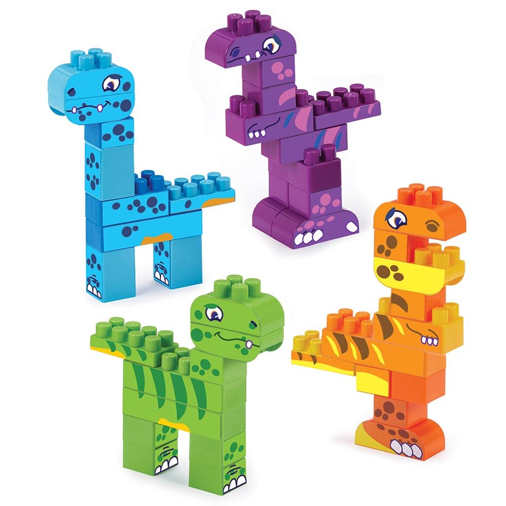 Ecoiffier - Abrick Barrel Building Blocks - 150pcs - Dinosaurs