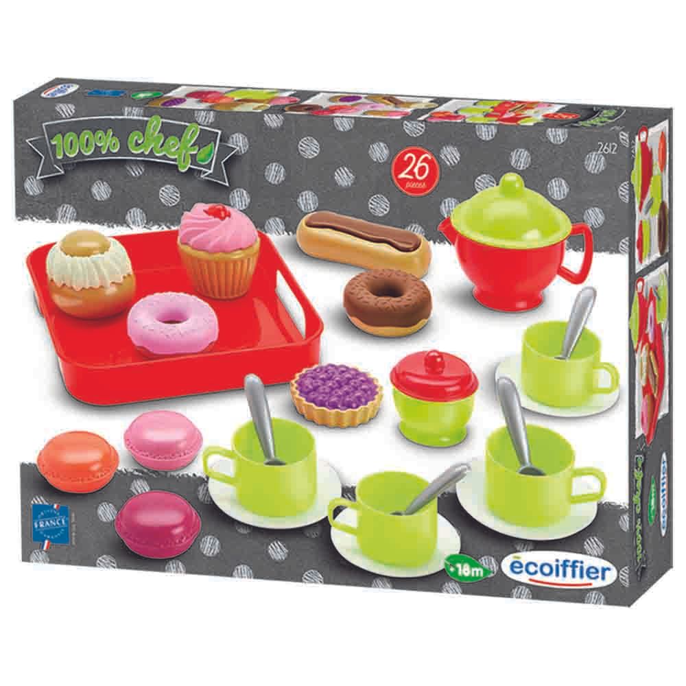 Ecoiffier - 100% Chef Tea And Pastries Set 26 Accessories