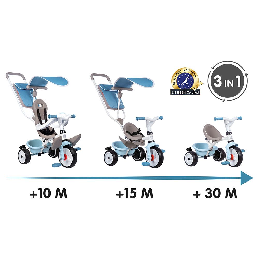 Smoby - Baby Balade Plus Tricycle - Blue