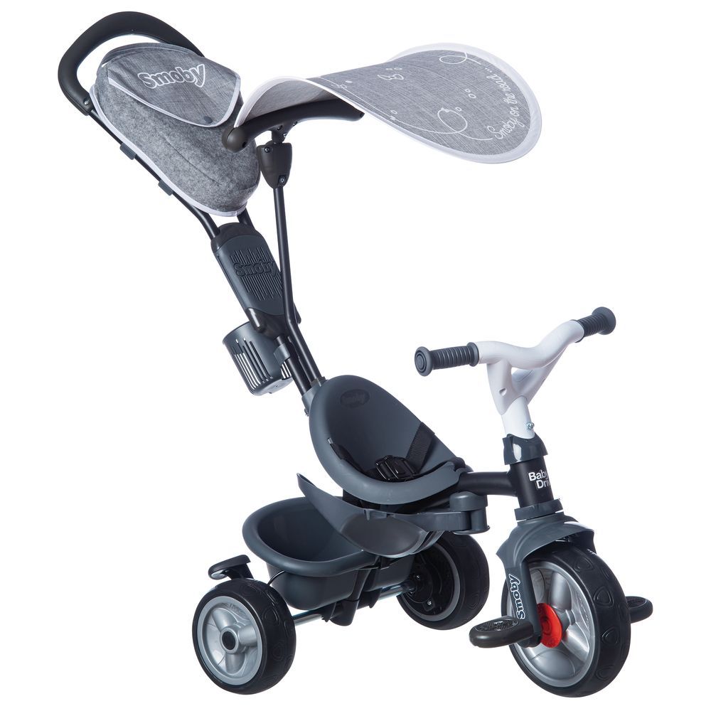 Smoby - Baby Driver Plus Tricycle - Grey