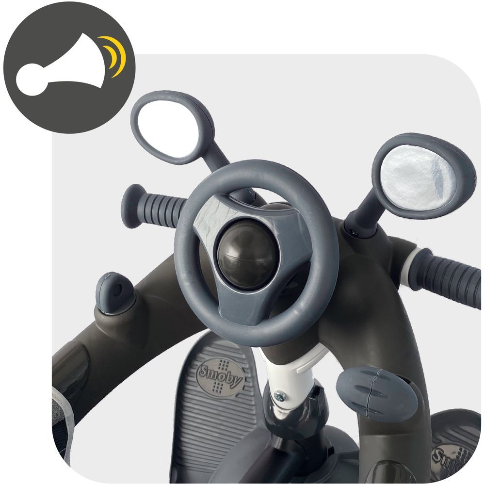 Smoby - Baby Driver Plus Tricycle - Grey